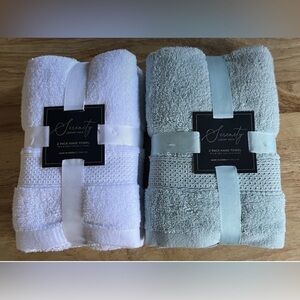 4-Pack Serenity Luxury Hand Towels 100% Cotton Everyday Home by Trident NEW